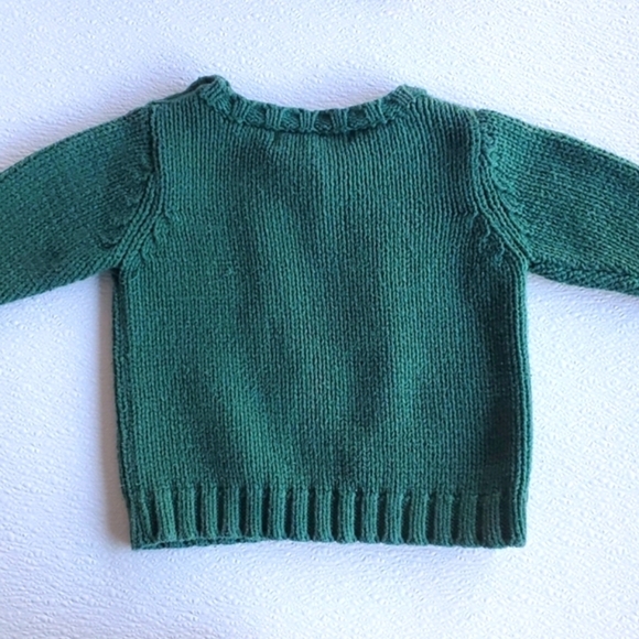 The Disney Store Knit Sweater Mickey Mouse Green Holiday Baby Boys 3-6 Month - Picture 3 of 5